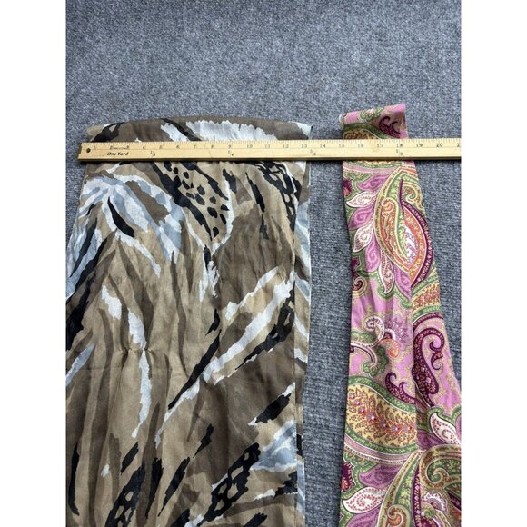 Vintage Scarf Lot Of 5 Mixed Patterns Textures Long Rectangle Boho witchy preppy - Picture 8 of 9